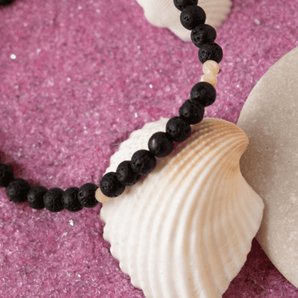 Bransoletka z kamieni naturalnych Black Lava - obrazek 4