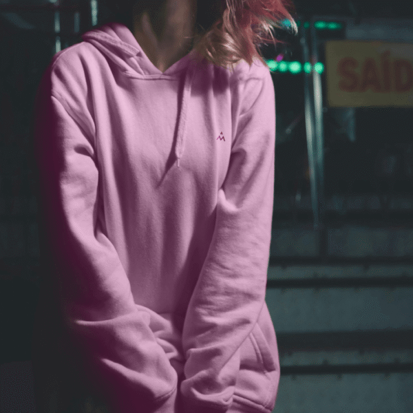 Bawełniana bluza z kapturem Pink Flow Hoodie UNISEX OVERSIZE - obrazek 3