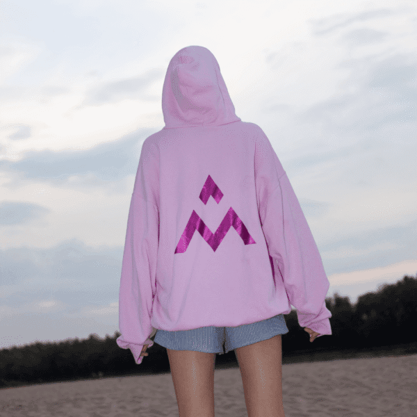 Bawełniana bluza z kapturem Pink Flow Hoodie UNISEX OVERSIZE