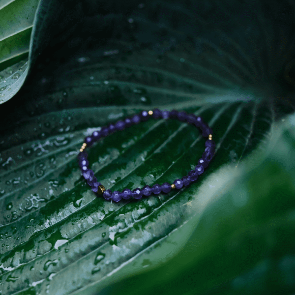 Bransoletka z kamieni naturalnych Luminous Amethyst - obrazek 3