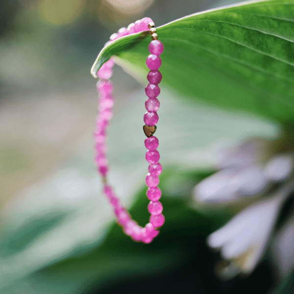 Bransoletka z kamieni naturalnych Rose Jade - obrazek 5