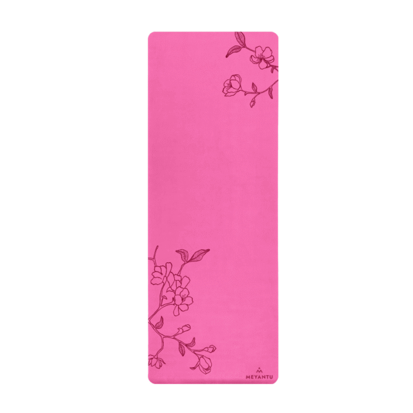 Mata do jogi antypoślizgowa Pink Blossom kauczuk naturalny - obrazek 5