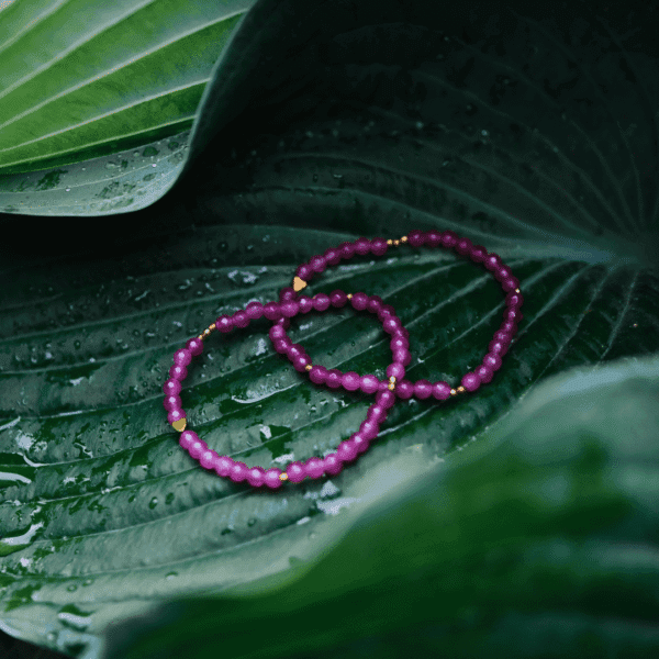 Bransoletka z kamieni naturalnych Rose Jade - obrazek 3