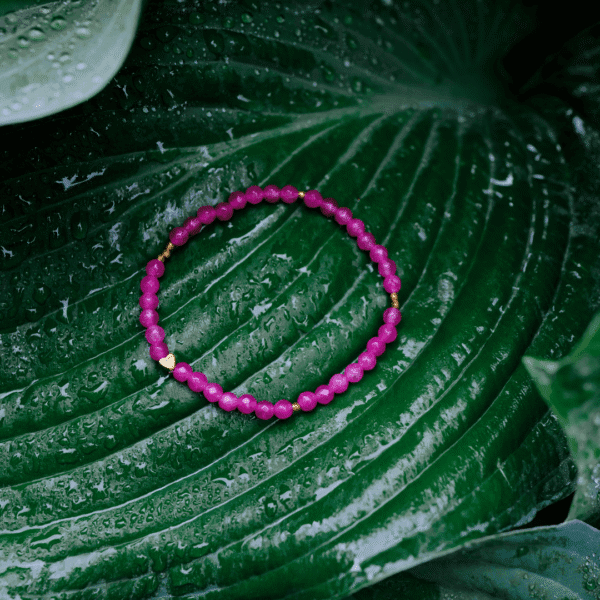 Bransoletka z kamieni naturalnych Rose Jade - obrazek 4