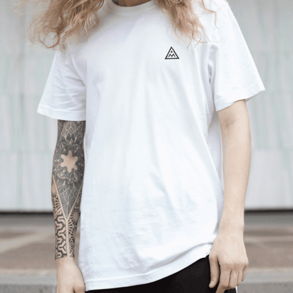 Bawełniany T-shirt INHALE EXHALE UNISEX White - obrazek 4