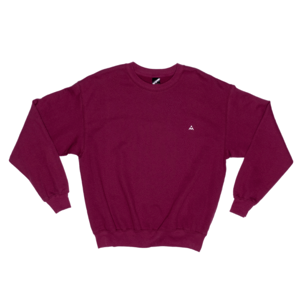 Bordowa bawełniana bluza UNISEX OVERSIZE przód