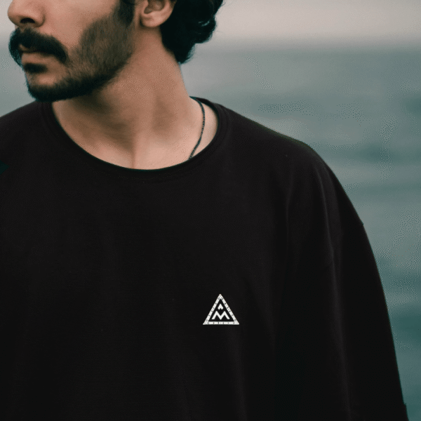 Bawełniany T-shirt INHALE EXHALE UNISEX Black - obrazek 8