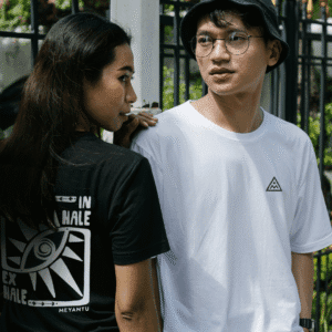 Bawełniany damski T-shirt INHALE EXHALE Black